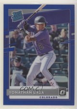 2020 Panini Donruss Optic Rated Rookies Blue Prizm 72/75 Yonathan Daza #77 6h5