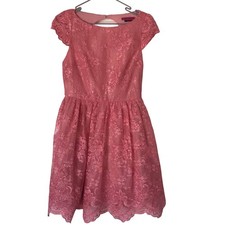 Alice + Olivia Pink Short Sleeve Lace Dress, Size 4