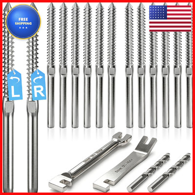Steel Dn Mate 100 Pack T316 Stainless Steel Rightleft Handed Thread Swage Lag