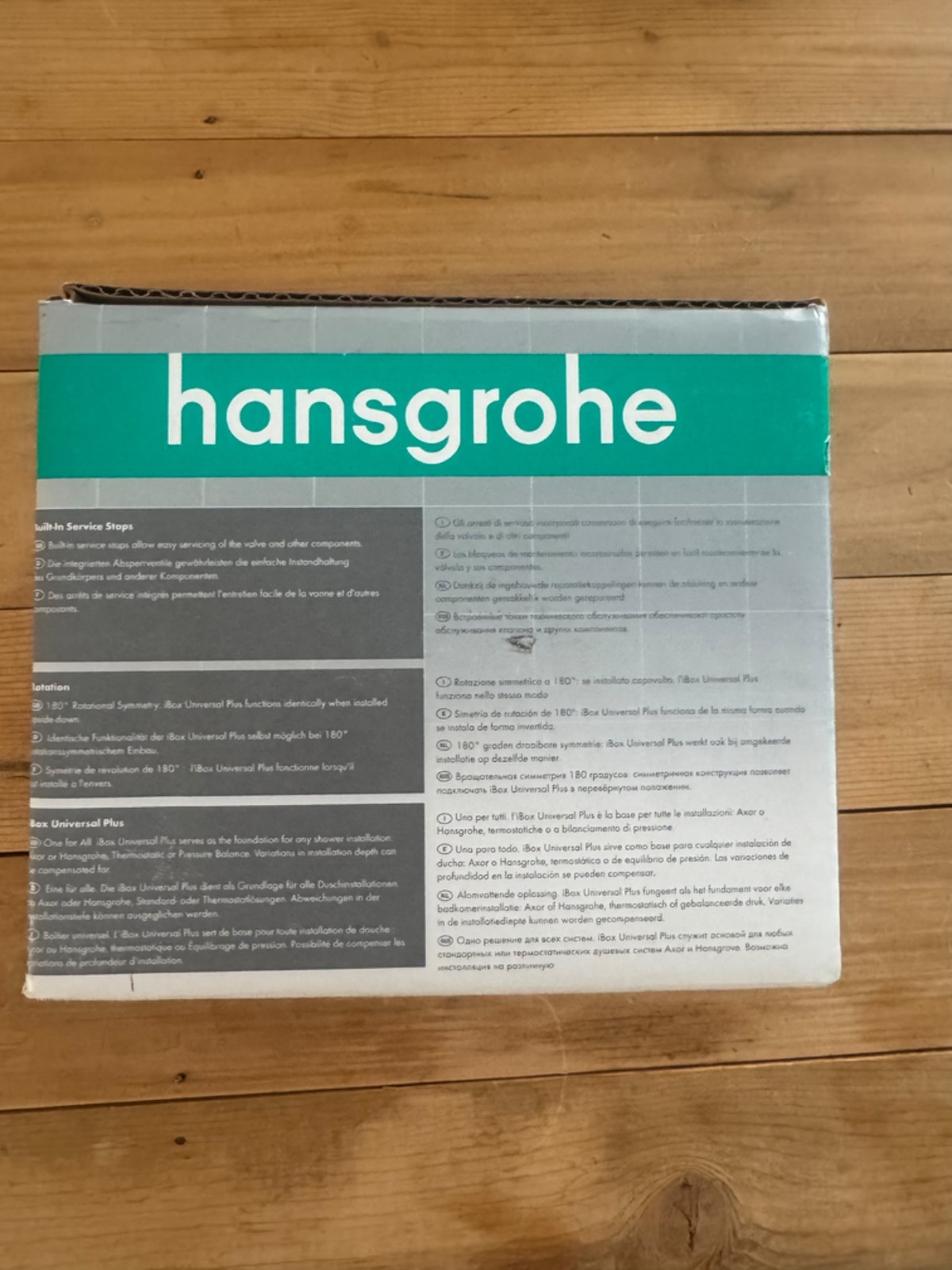 Hansgrohe iBox Universal Plus 3/4" Rough In Valve w/ Service Stops 01850181- NEW