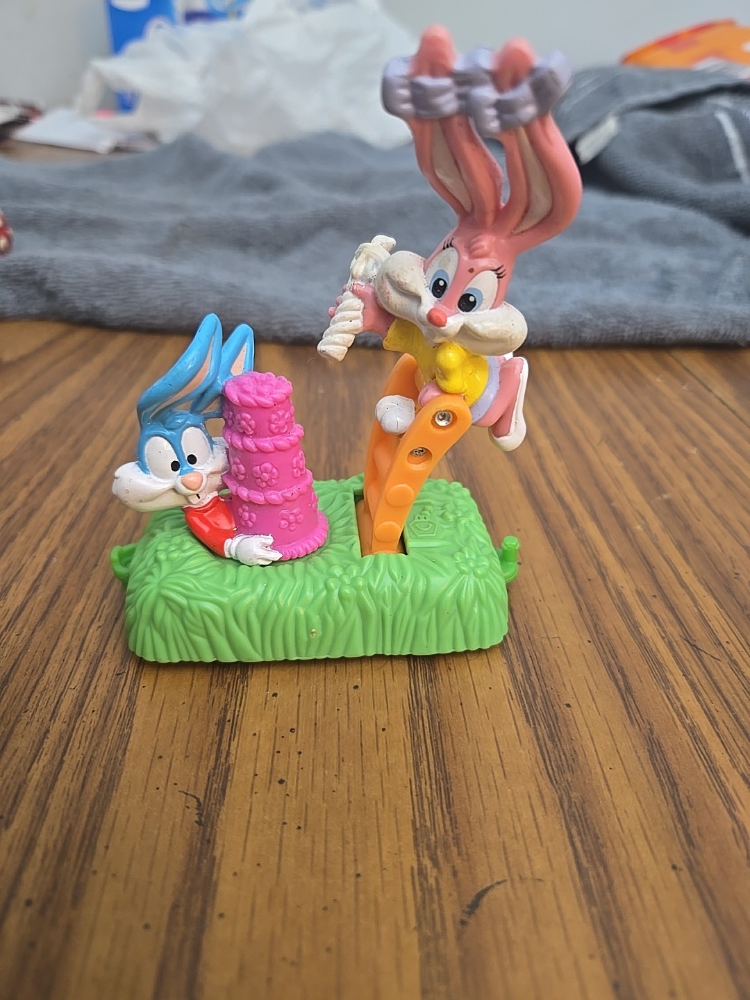McDonald's 1994 Happy Meal Tiny Toons Bugs Bunny Train Car Figure Toy Vintage