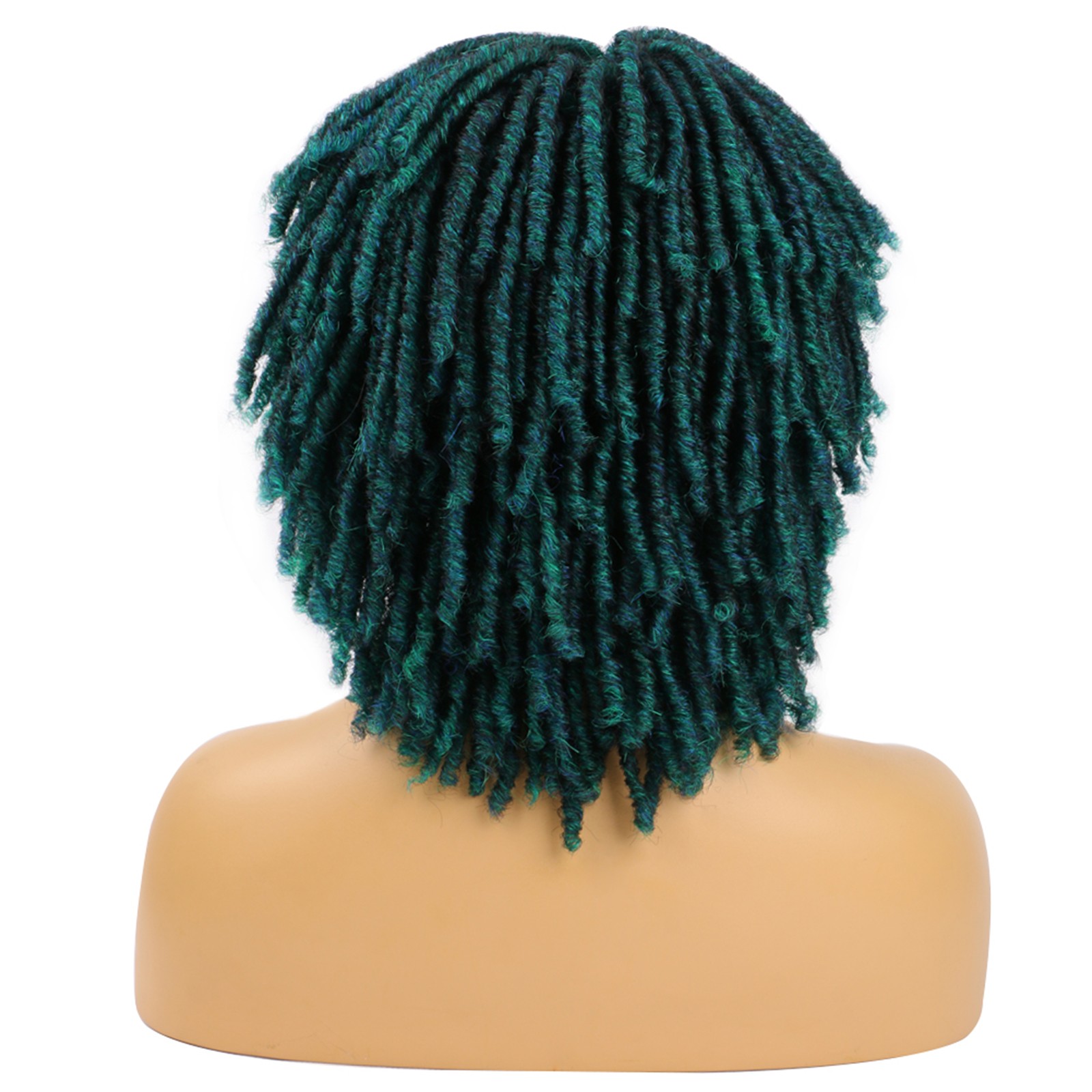 Short Dreadlock Wigs For Black Man Women Afro Bob Twist Hair Braided Wig Natu QH
