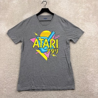 Atari Game T Shirt Adult Size Small Gray Short Sleeve Graphic Japanese Old Navy