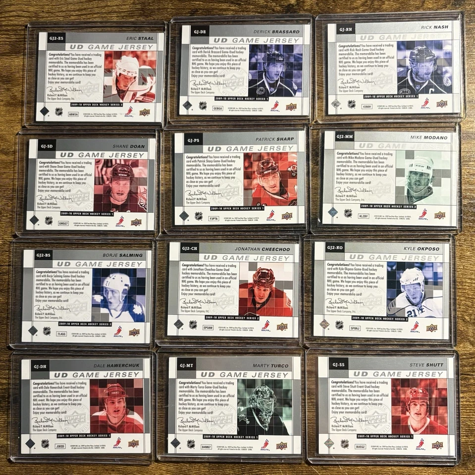 2009-10 Upper Deck Game Used Jersey Lot Of 20 Foto 2 de 4