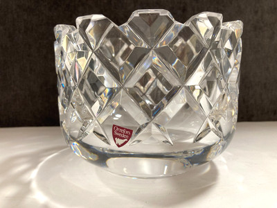 Orrefors Schweden Bleikristall Schale signiert nummeriert 15cm dickes Glas 2 Kg.