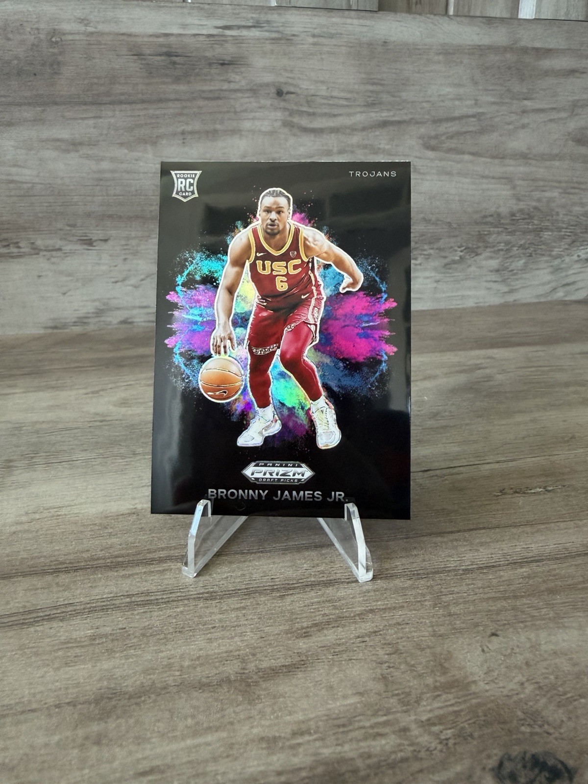 2024 Prizm Draft Picks Bronny James Jr. #2 RC ROOKIE Black Color Blast USC SSP