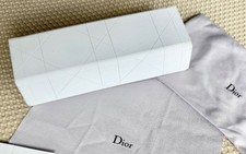 CHRISTIAN DIOR White Fold Over Lid EYEGLASSES/SUNGLASSES Case 6" X 2.25"read de