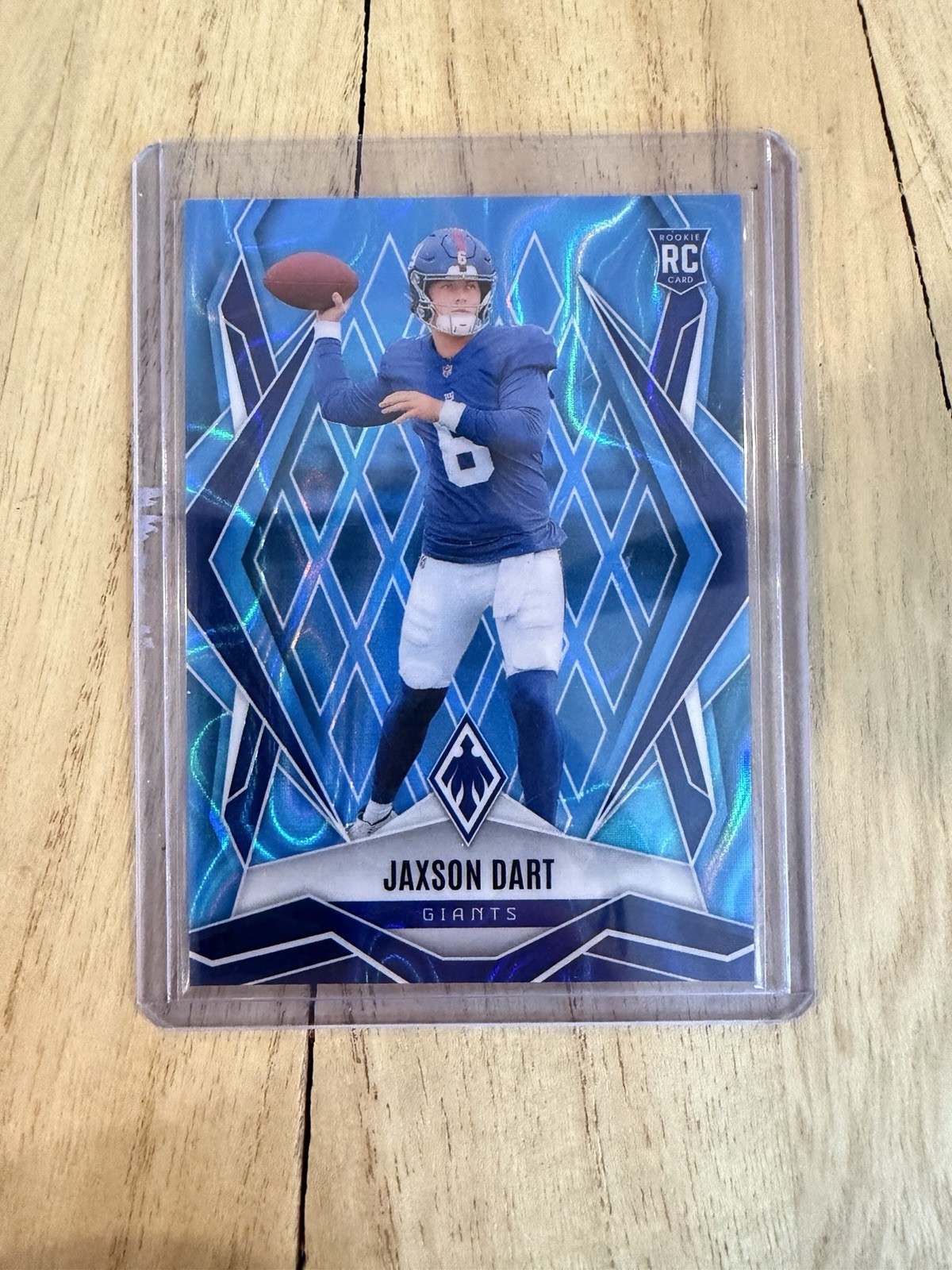 #200 Jaxson Dart 2025 Panini Phoenix - Light Blue Lava Prizm #/325