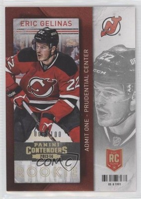 2013-14 Panini Playoff Contenders Gold 8/100 Eric Gelinas #120 Rookie RC 0k9w