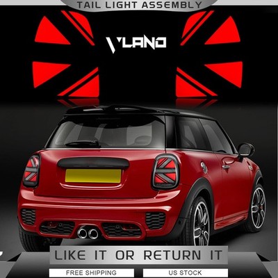 Smoked VLAND Led Tail Lights For 2014-2023 Mini Cooper F55/56/57 Union Animation