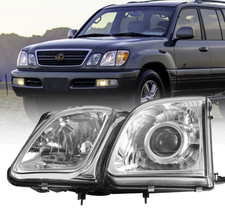 Headlights Head lamp Glass lens Set Fit for Lexus LX470 UZL100 LH + RH 1998-2007