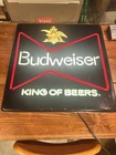 VINTAGE BUDWEISER KING OF BEER LIGHT UP SIGN FAUX NEON