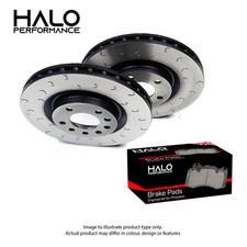 VW Golf R MK7 Rear Grooved Brake Discs and Mintex Pads