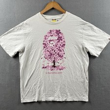 BAPE Shirt Mens XL White A Bathing Ape Cherry...