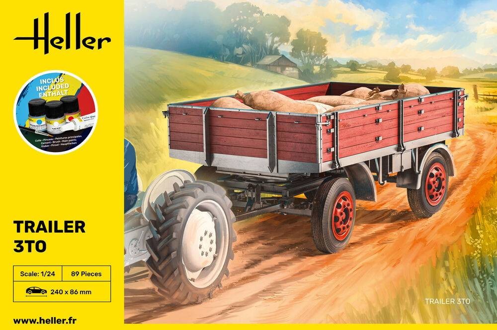 Heller - Maquette Remorque Trailer 3to - Starter Kit - Échelle 1/24 - Image 2