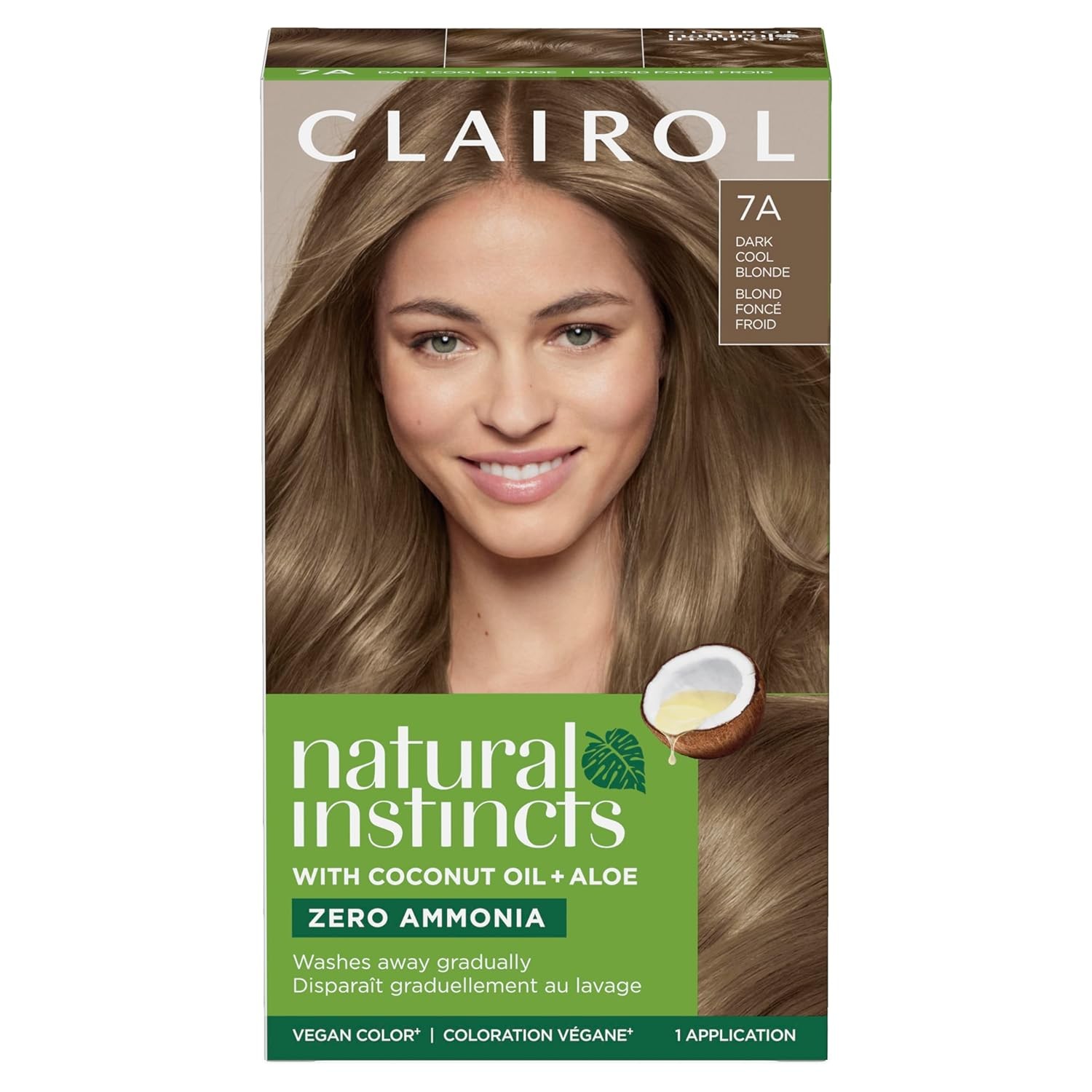 Clairol Natural Instincts Demi-Permanent Hair Dye 7A Dark Cool Blonde Hair Color