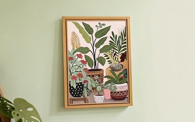 Boho Knospe antike Vasen botanische Pflanze Geo Fliese Pflanzen hängend Makramee Galerie C