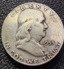 1953D 90% Silver Franklin Half Dollar Free Ship NR 73 y/o Classic Precious Metal