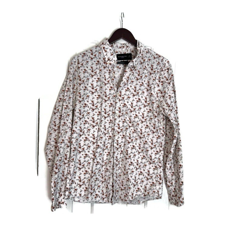 Abercrombie & Fitch Buttonup Shirt Mens Floral Long Sleeve Medium
