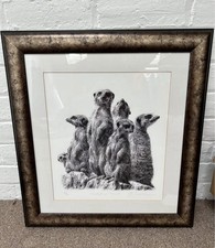 Limited Edition Print Meerkats "United we Stand" by Leon Evans