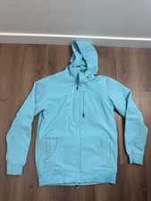 Burton Jacket Mens Large Blue Dryride Softshell Hooded Full Zip Ski Snowboard
