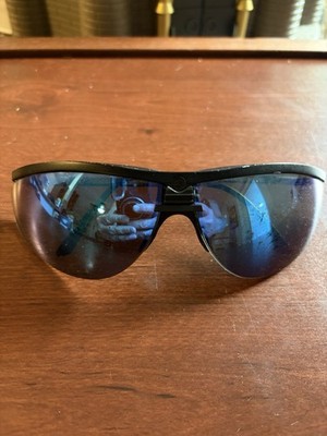 Vintage Gargoyles Legends Sunglasses Black Metal Frame With blueish Lenses