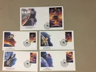 Five Russia space fdc-two sets.One set with block of four st