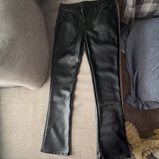 Rockstar Original Black Faux Leather Flare Je...