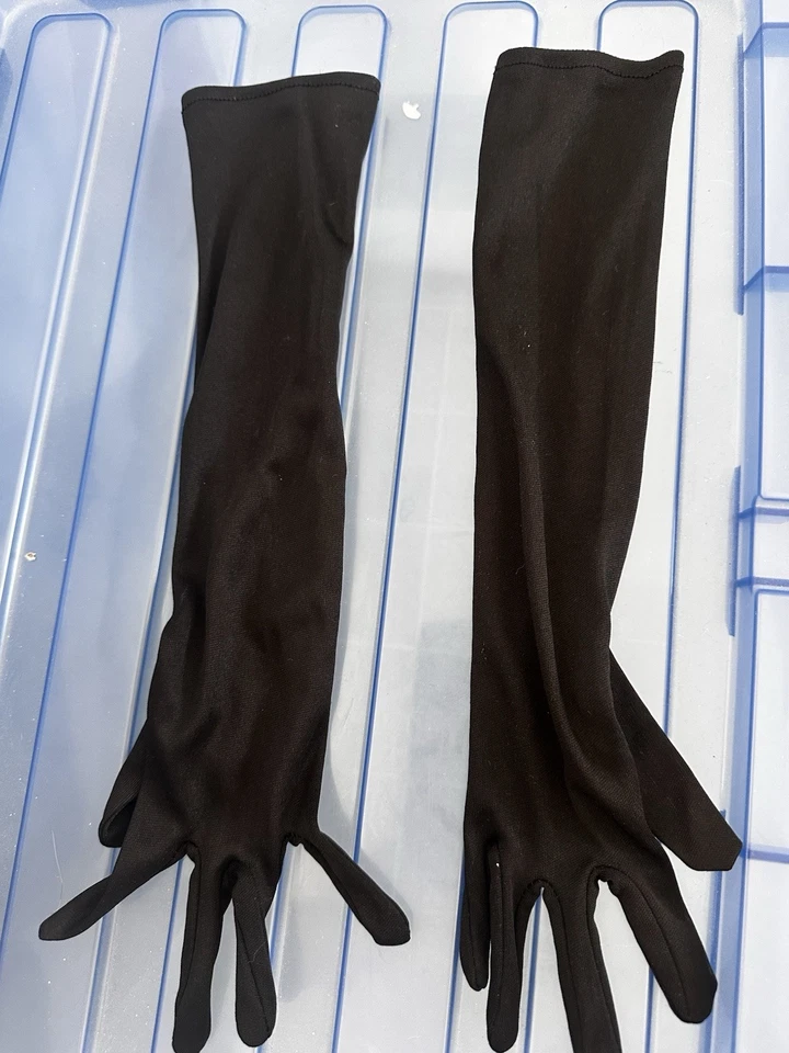 Mujeres Muñeca Disfraz Guantes Largos Codo Muñeca Elegante Elegante Vestido de Halloween Fiesta Foto 2 de 2