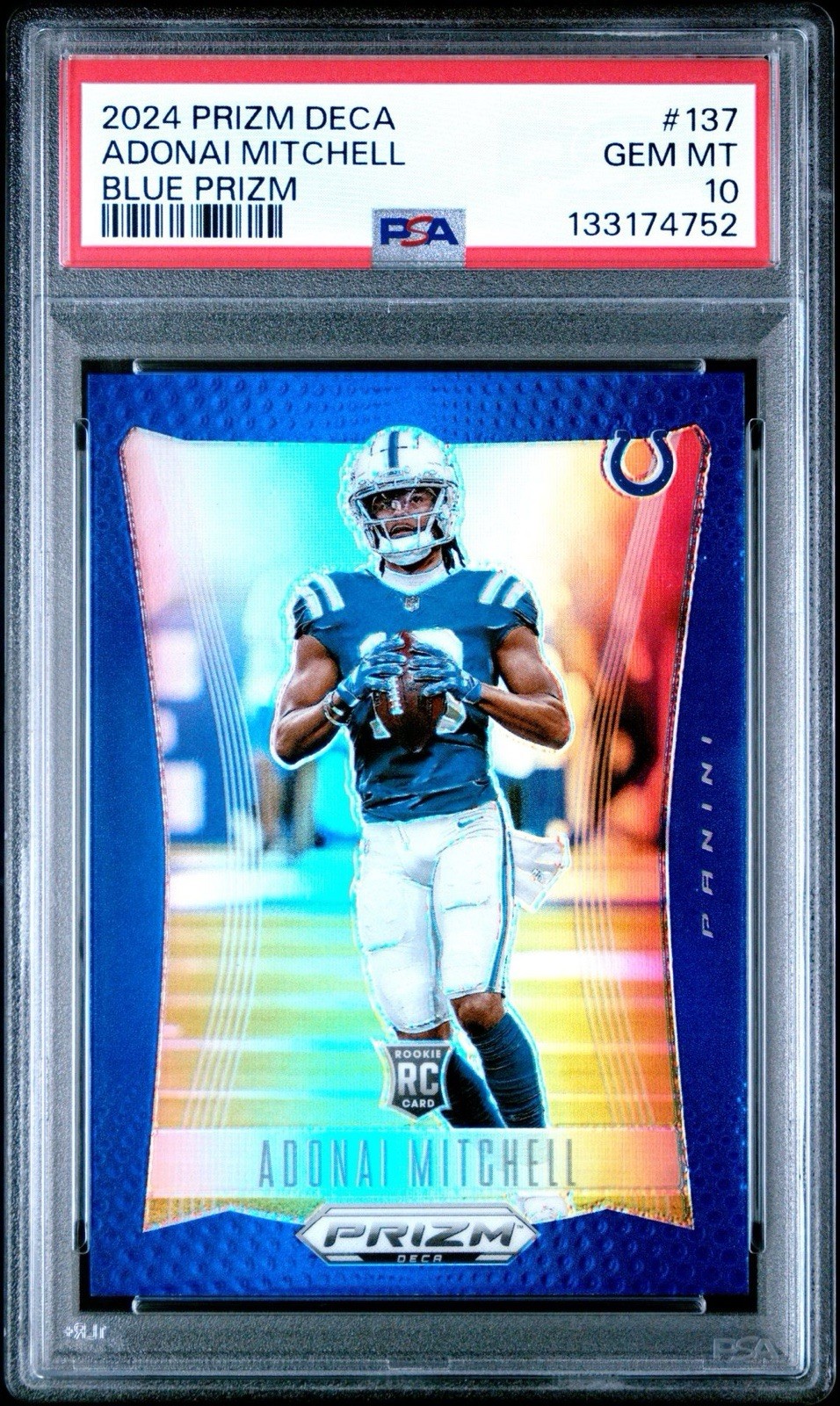 Adonai Mitchell Panini Prizm Deca #137 Blue