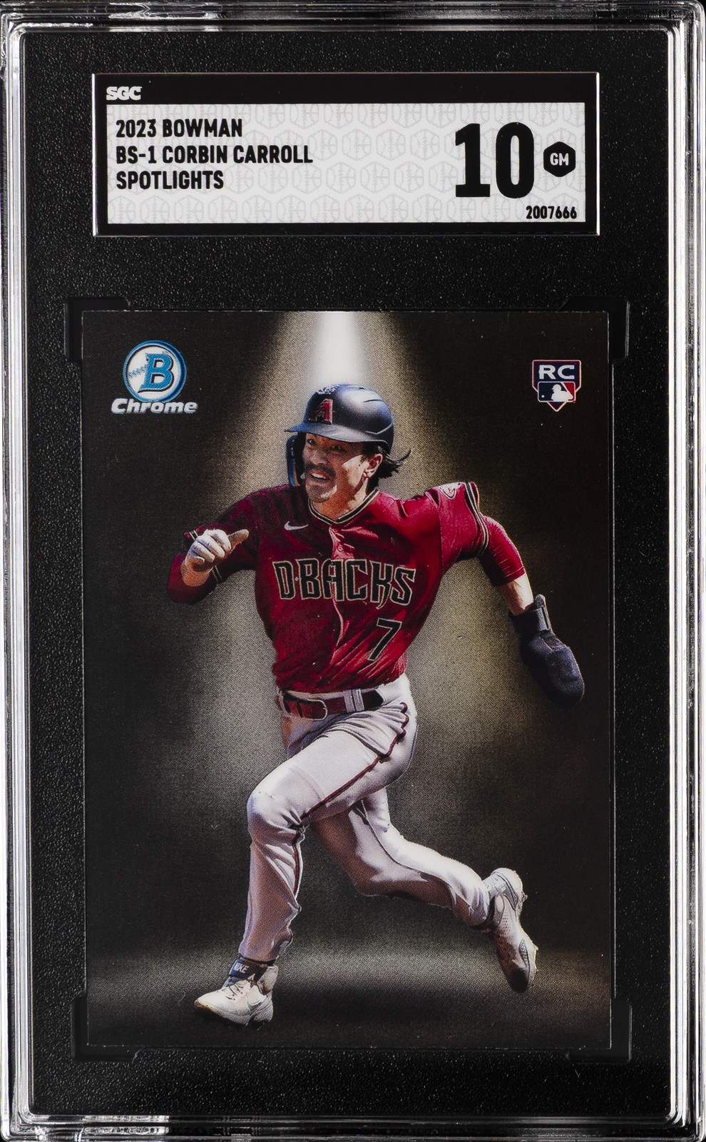 2023 BOWMAN: CHROME SPOTLIGHTS #BS-1 CORBIN CARROLL ROOKIE RC SGC 10 GM