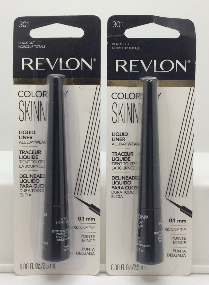 NUEVO Delineador líquido delgado Revlon ColorStay COLOR STAY - 301 Blackout PAQUETE DE 2