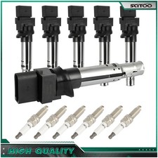 6pcs Ignition Coils & Spark Plugs For Audi Q7 Volkswagen Atlas CC Passat 3.6L