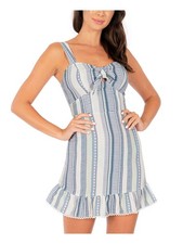 SPEECHLESS Womens A-Line Mini Dress Blue Sleeveless Juniors L