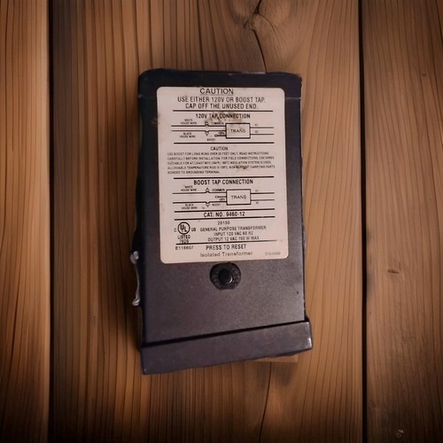 Sea Gull Lighting Transformer  9460-12, input 120v ac 1.25A, output 12v ac 12.5A