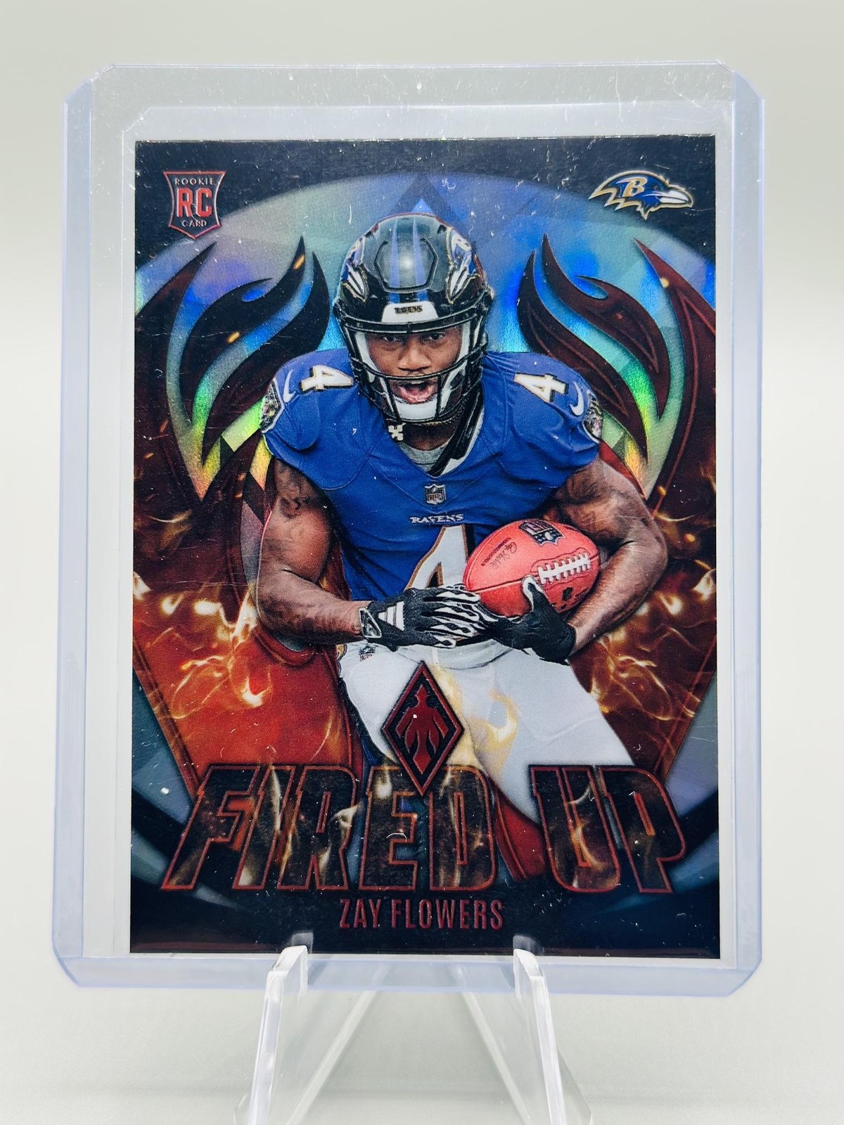 2023 Panini Phoenix Zay Flowers Fired Up Silver Baltimore Ravens #FU-16