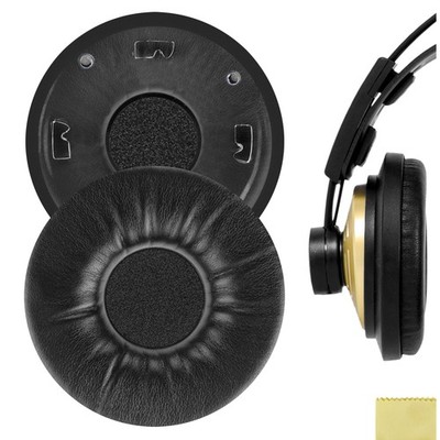 Geekria Protein Leather Ear Pads for AKG K121, K141 MK II Headphones (Black)
