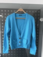 Windsor 100% Kaschmir Strickjacke Gr. 40 Türkis Cashmere Cardigan Luxus