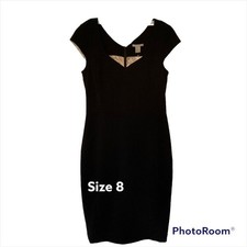 H&M Cap Sleeve Little Black Dress Size 8 Wear to work