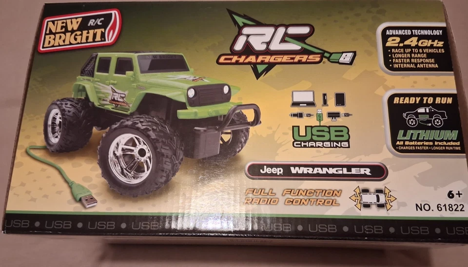New Bright RC Green Wrangler Jeep - Image 2 of 4
