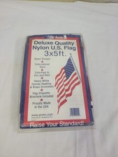 Annin Nyl-Glo Mexico Flag 3x5" Nylon Bunting Made In USA w/ Box, NEW