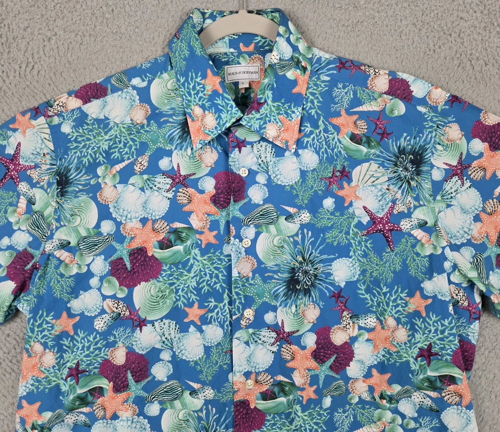 Maus & Hoffman Shirt Tropical Coral Reef Men's Large