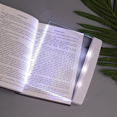 Flat Book Lights For Reading At Night In Bed Clear LED Book Page Light Bookmark