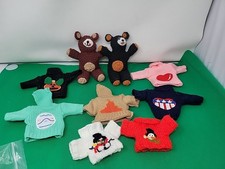 2 Vintage Teddy Bear/Stuffed Animal Seasonal/Holiday Sweaters Lot 7 Read