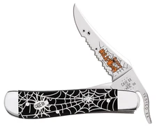 Case XX Russlock Happy Halloween Black Delrin 10623 Steel Stainless Pocket Knife