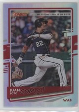 2020 Panini Donruss Photo Variation Milestone Stat Line 35/50 Juan Soto #162 o7m