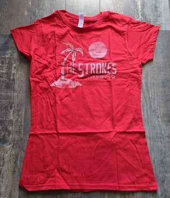 The Strokes Ladies M Shirt Rot Japanisch Girly Vintage Ca 2010 New Old Stock NEU
