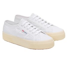 Image of Superga Unisex Adult 2740 Linen Platform Trainers  SP419
