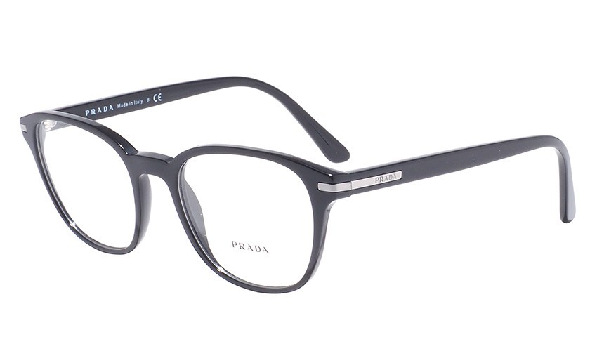 Prada VPR 12W 1AB-1O1 Black Eyeglass Frames 49mm 64 New
