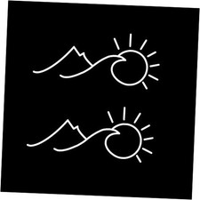 Ocean Mountain Sun Wave Beach Decal Vinyl Sticker for Car Truck Window Bumper